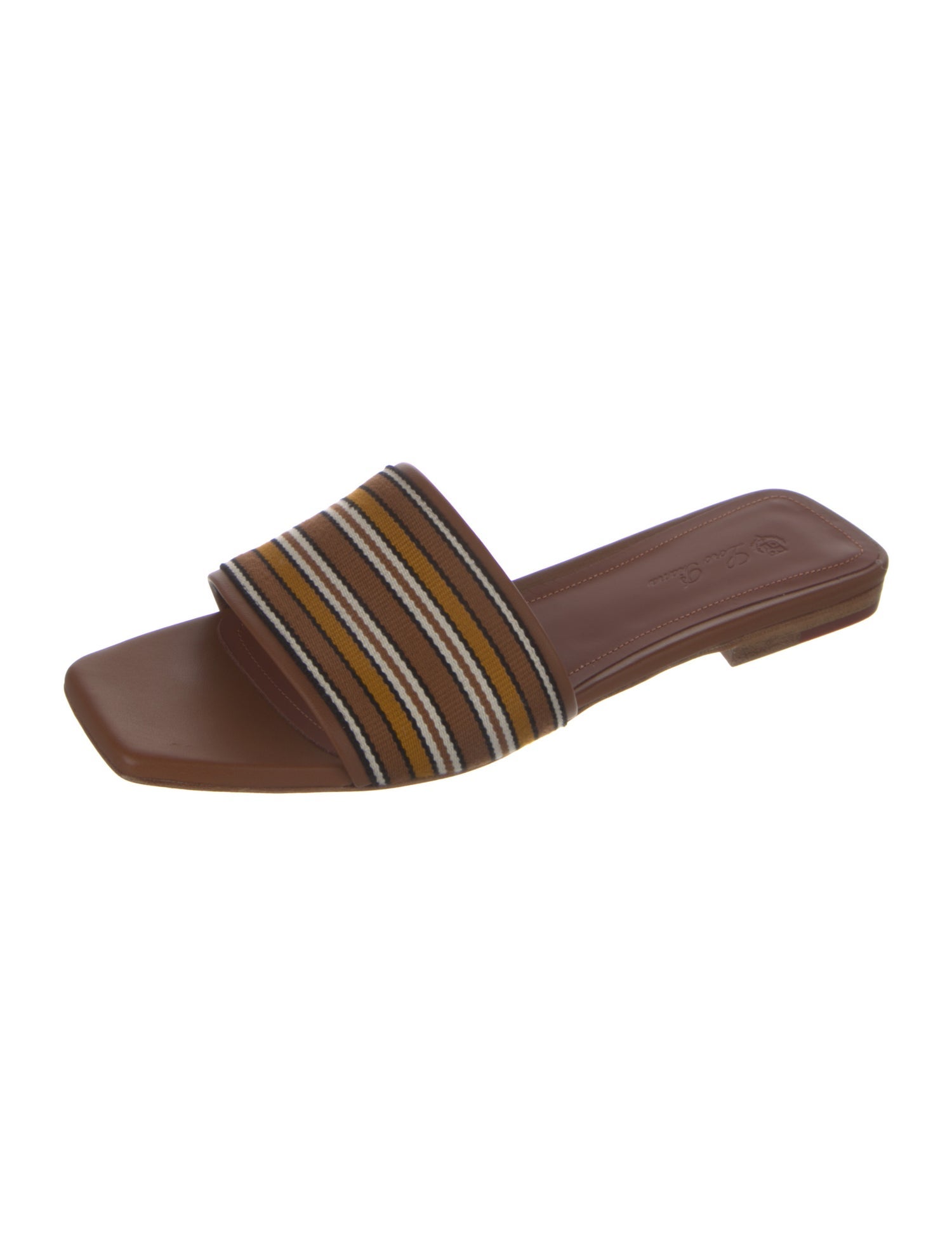 Loro Piana The Suitcase Leather Slides